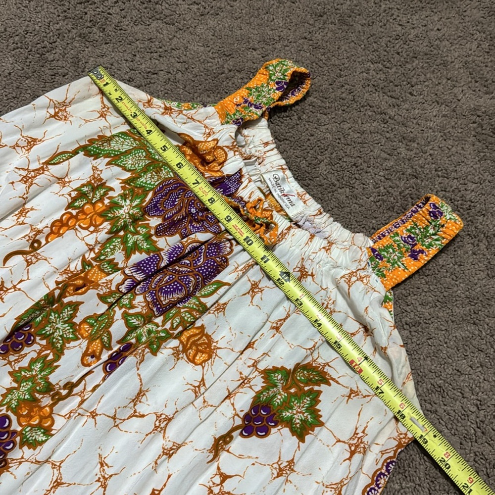 Batik Dress-Sz S/M-Cotton Blend Popover Style-Boho Chic Casual - Picture 14 of 15